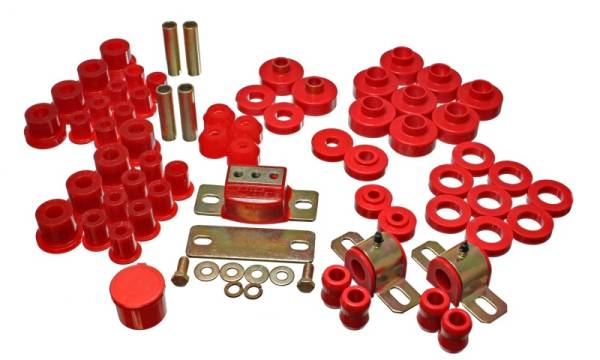 Energy Suspension - Energy Suspension 76-79 Jeep CJ/CJ7 Red Hyper-Flex Master Bushing Set