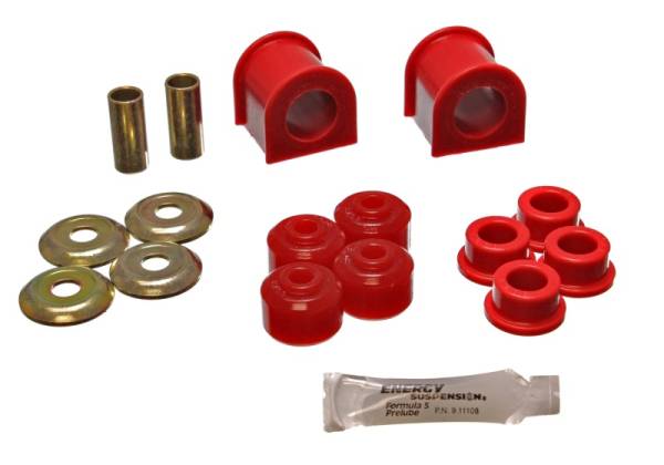 Energy Suspension - Energy Suspension 93-98 Jeep Grand Cherokee Complete Red Frt Sway Bar Bushing Set w/End Link Bushing