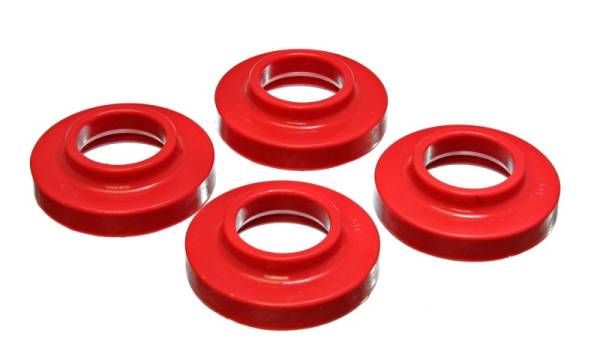 Energy Suspension - Energy Suspension 97-06 Jeep Wrangler TJ / 84-01 Cherokee Red Front or Rear Coil Lift Isolator Set