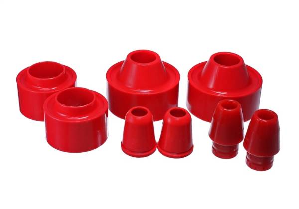 Energy Suspension - Energy Suspension 07-17 Jeep Wrangler (JK) Red Front & Rear Coil Spring Spacer 1-3/4in Lift Set