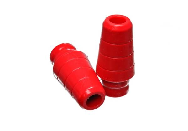 Energy Suspension - Energy Suspension 97-06 Jeep Wrangler TJ with 1 3/4 in lift Red Front Bump Stop Set (Set of 2)