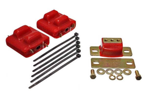 Energy Suspension - Energy Suspension 87-91 Suburban C10-C30 2WD Red Motor & Transmision Mounts-Zinc Finish