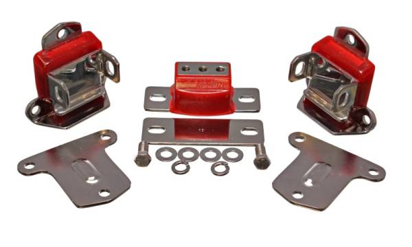 Energy Suspension - Energy Suspension 67-72 Chevrolet Camaro Red Motor and Transmision Mounts; Chrome Finish