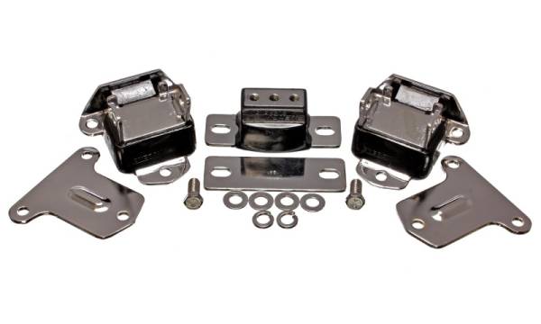 Energy Suspension - Energy Suspension 69-71 Camaro / 70-73 Monte Carlo Black Motor and Transmision Mounts; Chrome Finish