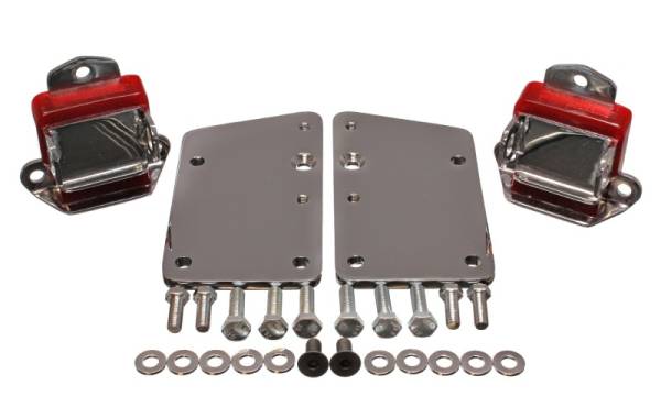 Energy Suspension - Energy Suspension LS Series Red Motor Conversion Set - Chrome Plated