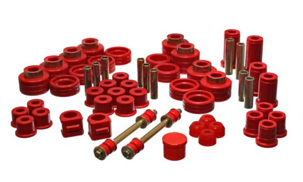 Energy Suspension - Energy Suspension 88-98 Chevy/GMC 4WD Red Hyper-flex Master Bushing Set