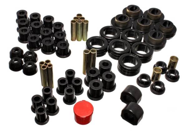 Energy Suspension - Energy Suspension 81-87 Chevy/GMC 4WD (W/ Stock Front Springs) Black Hyper-flex Master Bushing Set