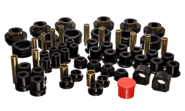 Energy Suspension - Energy Suspension 81-87 Chevy/GMC 4WD (w/ Aftermarket Frt Springs) Blk Hyper-flex Master Bushing Set