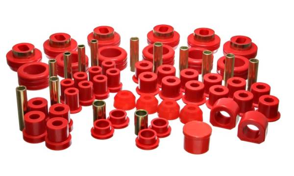 Energy Suspension - Energy Suspension 81-87 Chevy/GMC 4WD (w/ Aftermarket Frt Springs) Red Hyper-flex Master Bushing Set