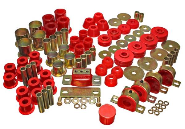 Energy Suspension - Energy Suspension 73-80 Chevrolet / GMC 2WD 1/2 Ton Pickup Red Hyper-flex Master Bushing Set