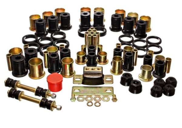 Energy Suspension - Energy Suspension 74-77 Oldsmobile Cutlass/442/F-85/Europa Black Hyper-flex Master Bushing Set