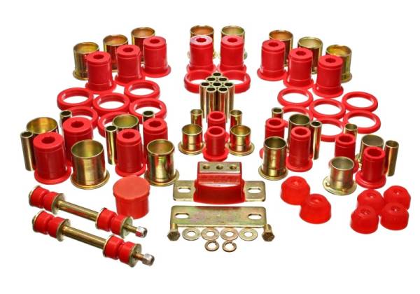 Energy Suspension - Energy Suspension 74-77 Oldsmobile Cutlass/442/F-85/Europa Red Hyper-flex Master Bushing Set