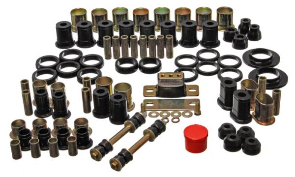 Energy Suspension - Energy Suspension 66-72 Oldsmobile Cutlass/442/F-85/Europa Black Hyper-flex Master Bushing Set