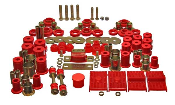 Energy Suspension - Energy Suspension 67-69 Chevrolet Camaro (w/multi leaf springs) Red Hyper-flex Master Bushing Set