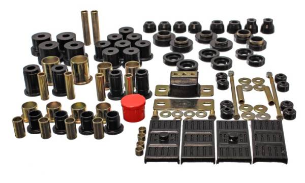 Energy Suspension - Energy Suspension 67-69 Chevrolet Camaro (w/mono leaf springs) Black Hyper-flex Master Bushing Set