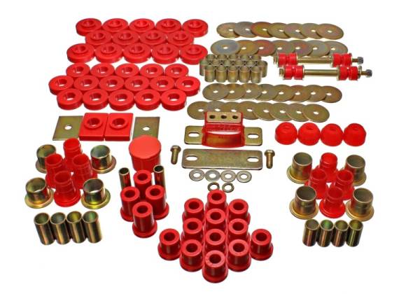 Energy Suspension - Energy Suspension 55-57 Chevrolet Belair/El Camino/Impala Red Hyper-Flex Master Bushing Set