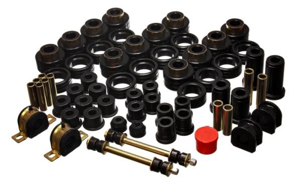 Energy Suspension - Energy Suspension 92-97 Chevy Suburban 4WD Black Hyper-flex Master Bushing Set