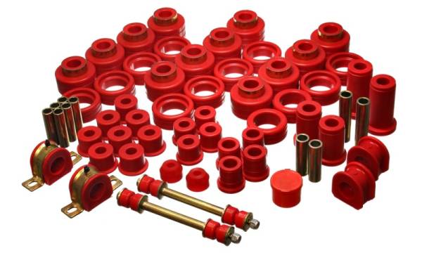 Energy Suspension - Energy Suspension 92-97 Chevy Suburban 4WD Red Hyper-flex Master Bushing Set