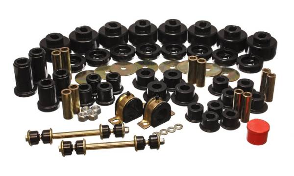 Energy Suspension - Energy Suspension 01-06 Chevy Silverado 4WD Black Hyper-flex Master Bushing Set