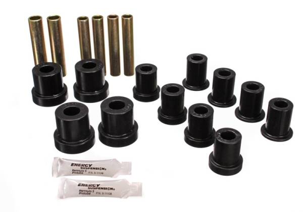 Energy Suspension - Energy Suspension 73-87 GM Denali XL/SUburban/Yukon XL 4WD Black Front Leaf Spring Bushing Set