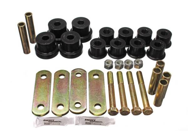 Energy Suspension - Energy Suspension 67-81 Chevrolet Camaro Black Heavy Duty Shackle Set (Includes Hardware)