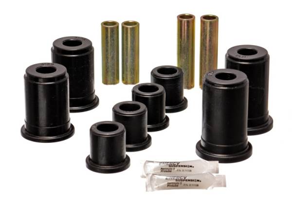 Energy Suspension - Energy Suspension 99-04 Chevy Silverado/GMC Sierra Black Front and Lower Control Arm Bushing Set