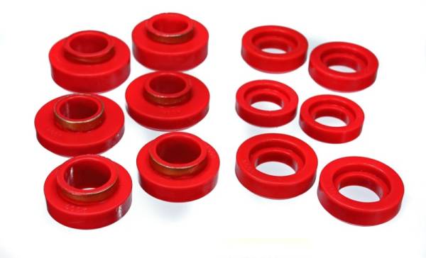 Energy Suspension - Energy Suspension GM Red Body to Frame Mount and Radiator Support Bushing Set