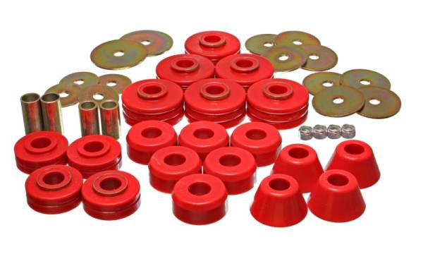 Energy Suspension - Energy Suspension 78-80 GM Denali XL/Subarban & Yukon XL 4WD Red Body(cab) Mount Set