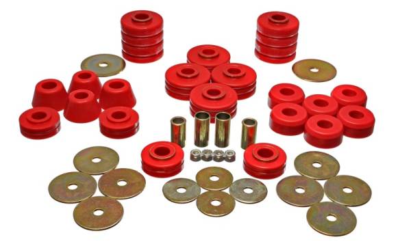 Energy Suspension - Energy Suspension 73-95 K5 Blazer Red Body(cab) Mount Set