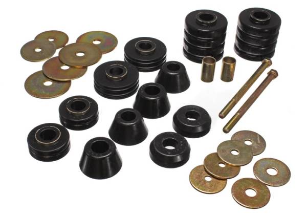 Energy Suspension - Energy Suspension 67-72 GM 3/4 Ton C-20/C2500 / 1 Ton C-30/C3500 2WD Black Body(cab) Mount Set