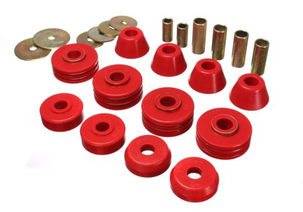 Energy Suspension - Energy Suspension Gm Cab Mount Set - Red