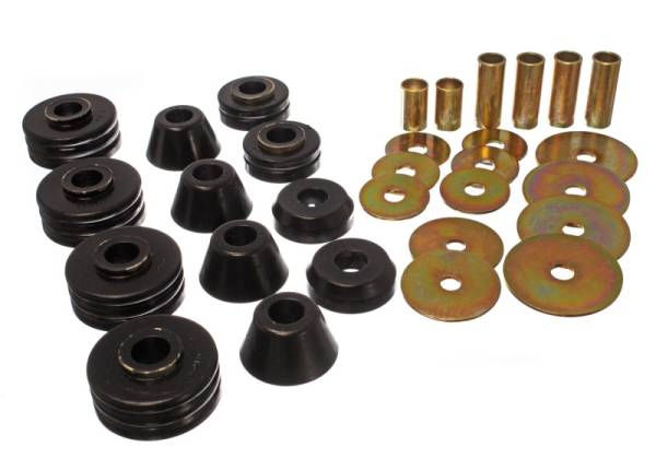 Energy Suspension - Energy Suspension 73-80 GM 1/2 Ton C-10/C1500 Pick Up 2WD Black Body (Cab) Mount Set