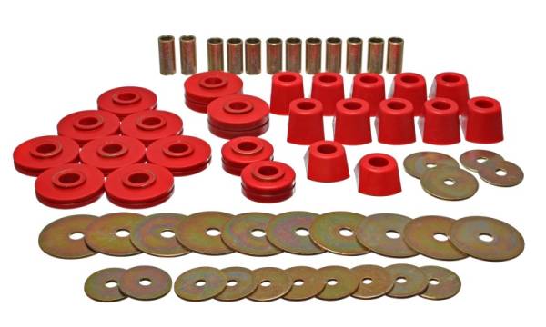 Energy Suspension - Energy Suspension 67-95 K5 Blazer /  67-70 Denali XL/Suburban/Yukon XL 4WD Red Body (Cab) Mount Set