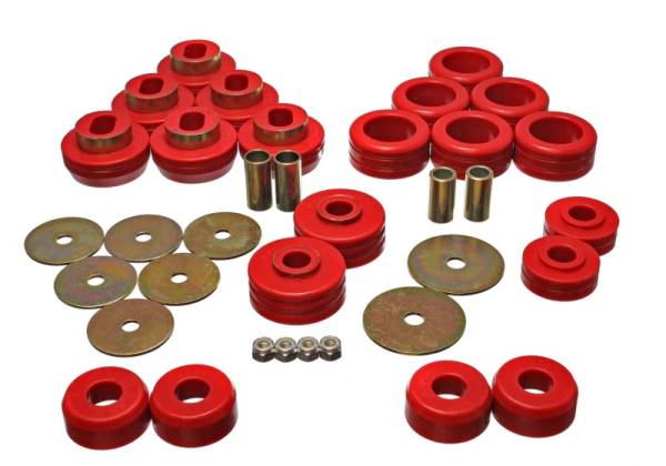 Energy Suspension - Energy Suspension 92-97 GM Denali XL/Blazer/Yukon XL 4WD Red Body Mount Set