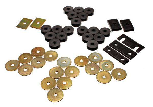 Energy Suspension - Energy Suspension 55-57 Chevy Full Size Convertible ONLY (Belair/Caprice/Impala) Blk Body Mount Set