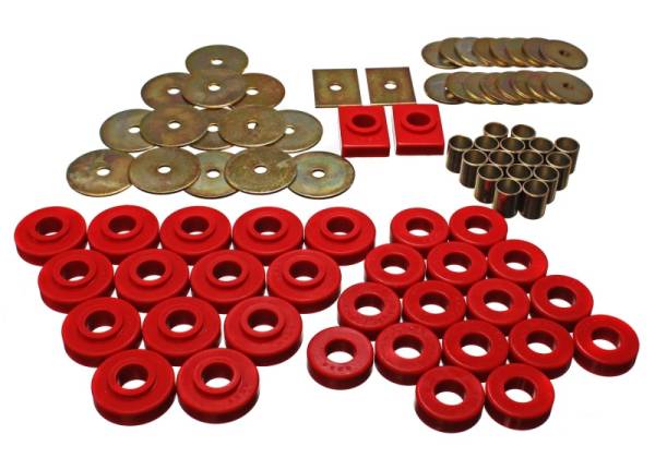 Energy Suspension - Energy Suspension Gm Body Mount Set - Red