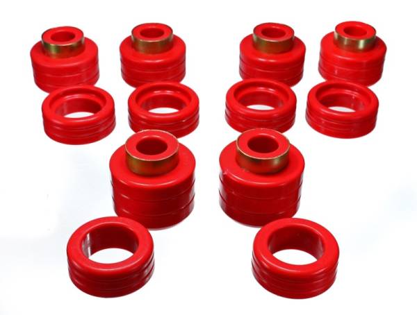 Energy Suspension - Energy Suspension Chevy Pickup 2&4Wd Body Mounts - Red