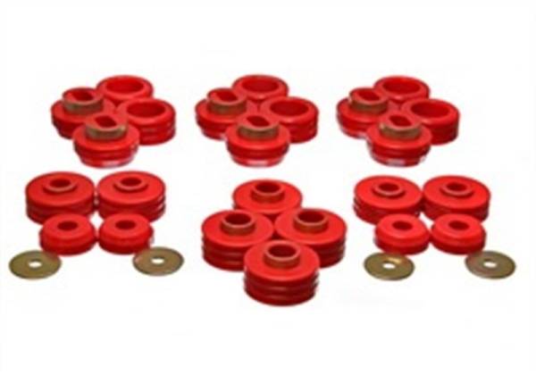 Energy Suspension - Energy Suspension 81-91 GM Denali XL/Suburban/Yukon XL 2WD/4WD Red Body (Cab) Mount Set