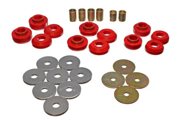 Energy Suspension - Energy Suspension 75-79 Chevrolet Nova / Chevy II Red Body Mount Set