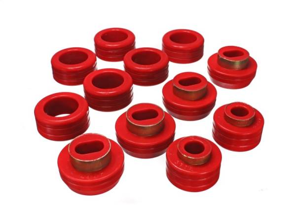 Energy Suspension - Energy Suspension 83-04 GM S-10/S-15 PU 2WD/4WD Red Body (Cab) Mount Set