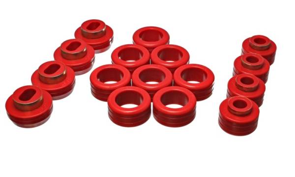 Energy Suspension - Energy Suspension S10 Body Mount Set - Red