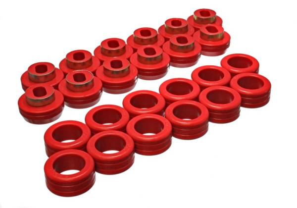 Energy Suspension - Energy Suspension Gm Body Mount Set - Red