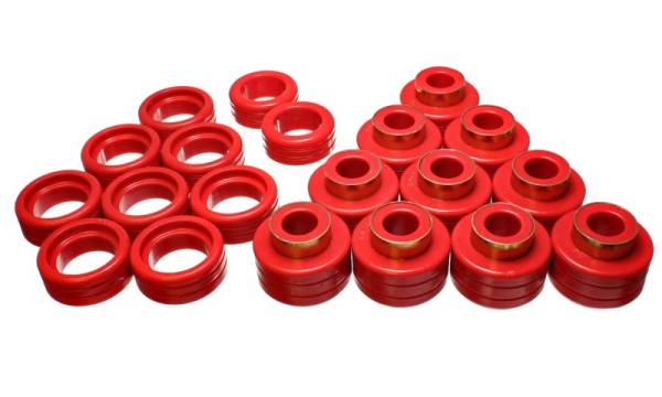 Energy Suspension - Energy Suspension 95-99 GM Tahoe/Yukon/Denali 2WD/4WD Red Body (Cab) Mount Set