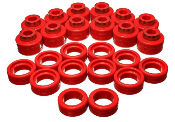 Energy Suspension - Energy Suspension 92-99 GM Denal XL/Suburban 2WD/Yukon XL 2WD Red Body (Cab) Mount Set