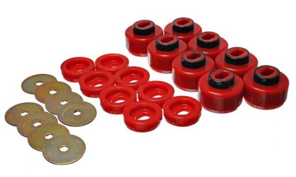 Energy Suspension - Energy Suspension 99-06 Silverado C1500/K1500 / 01-06 Silverado C2500/K2500 Red Body(cab) Mount Set