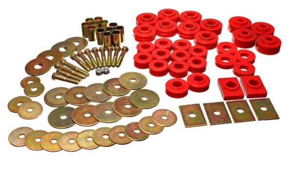 Energy Suspension - Energy 64-67 Buick Century/Regal/Grand National/Skylark/Special Red Body Mount Set