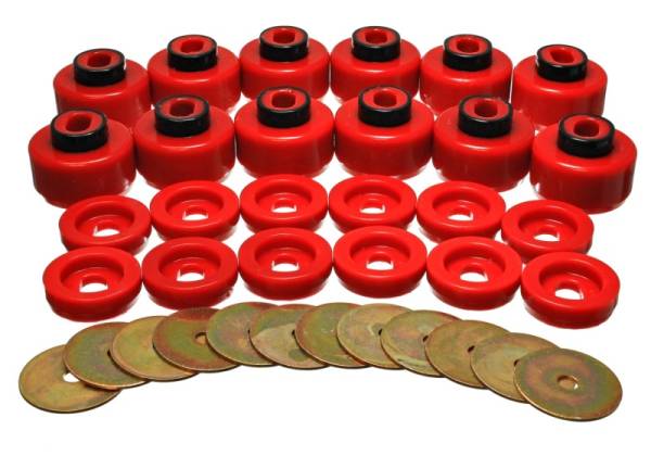 Energy Suspension - Energy Suspension Body Mount Set - Red