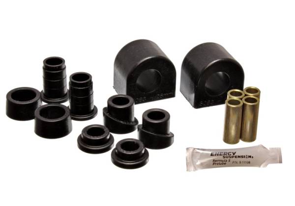 Energy Suspension - Energy Suspension 88-96 Chevy Corvette Black 24mm Front Sway Bar Bushing Set (End Links Inc)