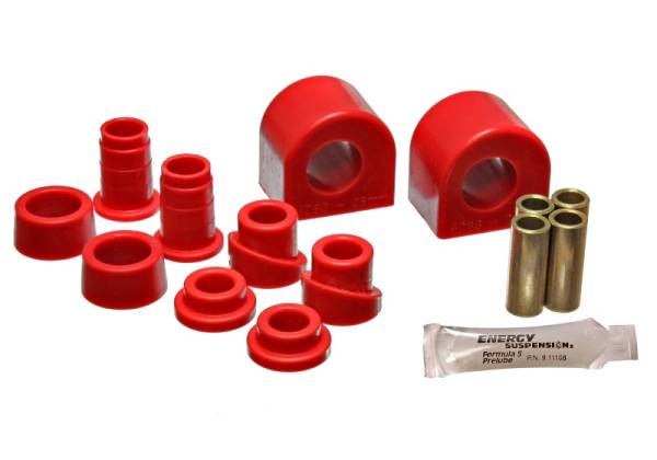 Energy Suspension - Energy Suspension 88-96 Chevy Corvette Red 24mm Front Sway Bar Bushing Set (End Links Inc)