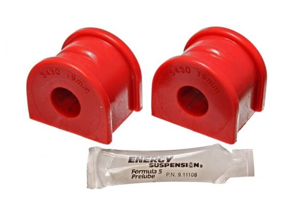 Energy Suspension - Energy Suspension 97-04 Chevy Corvette Red 19mm Rear Sway Bar Bushing Set - Reuse OE Brackets